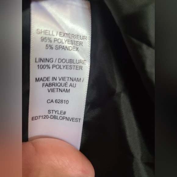 RICKI'S (NEW) Black Vest w/2 Pockets (Lined Inside) - Picture 8 of 9